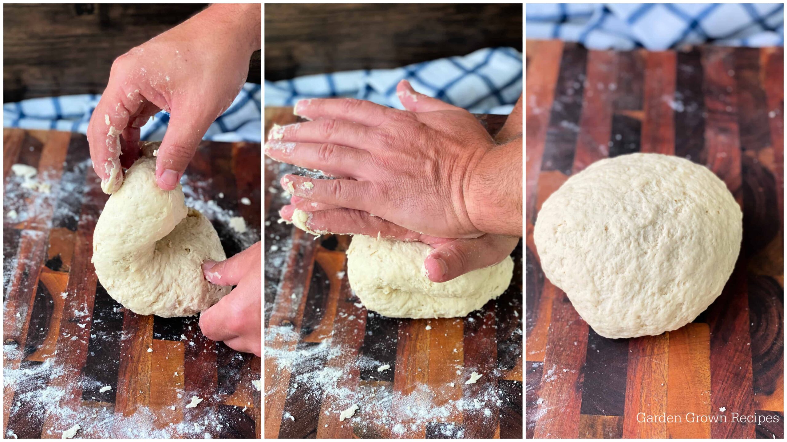 knead sourdough dough