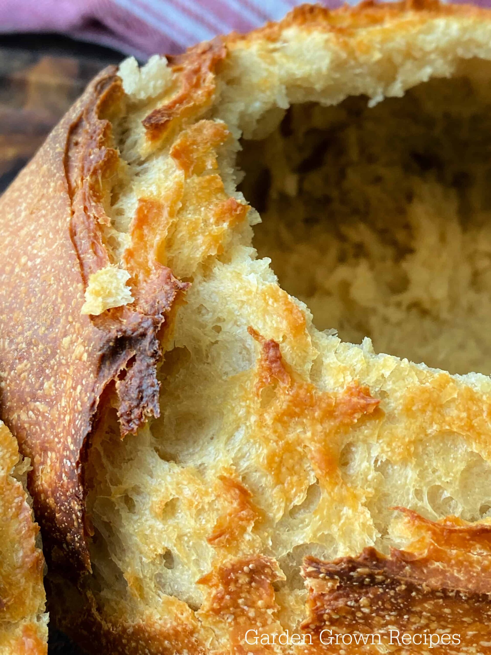 Easy to Make Homemade Sourdough Bread Bowl Recipe close up