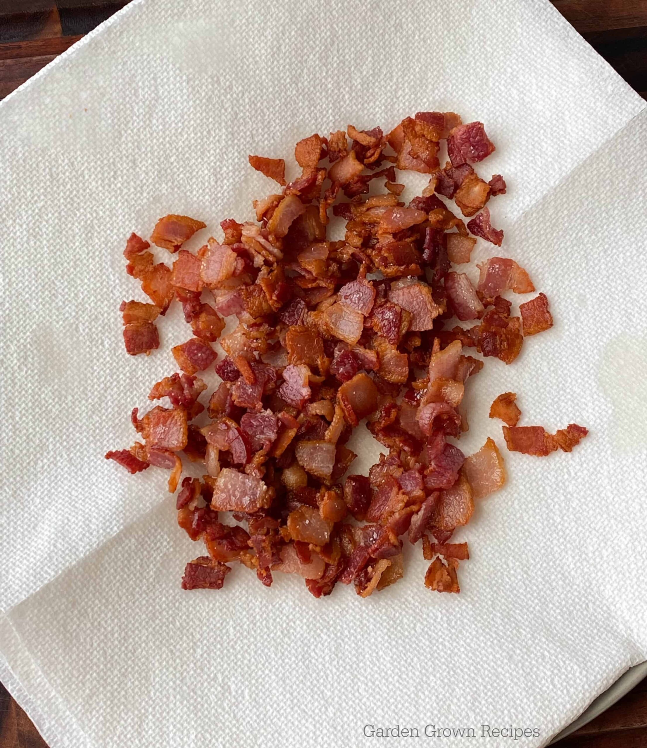 drain bacon on paper towel