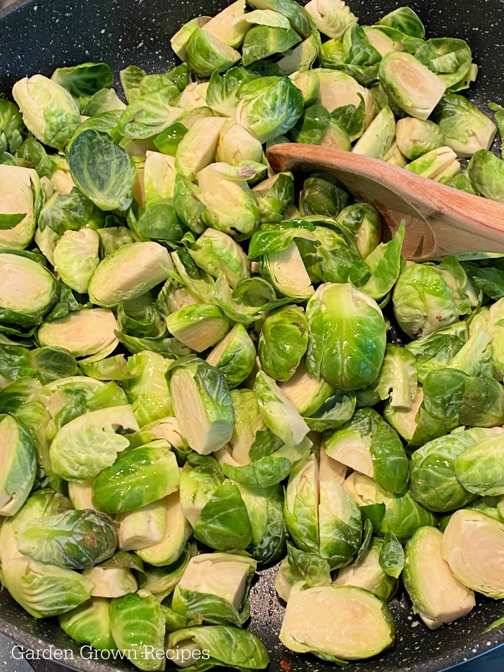 saute brussel sprouts in bacon grease