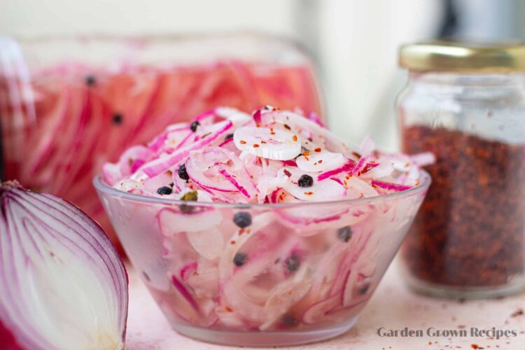 Easy Sweet and Spicy Pickled Red Onions Recipe