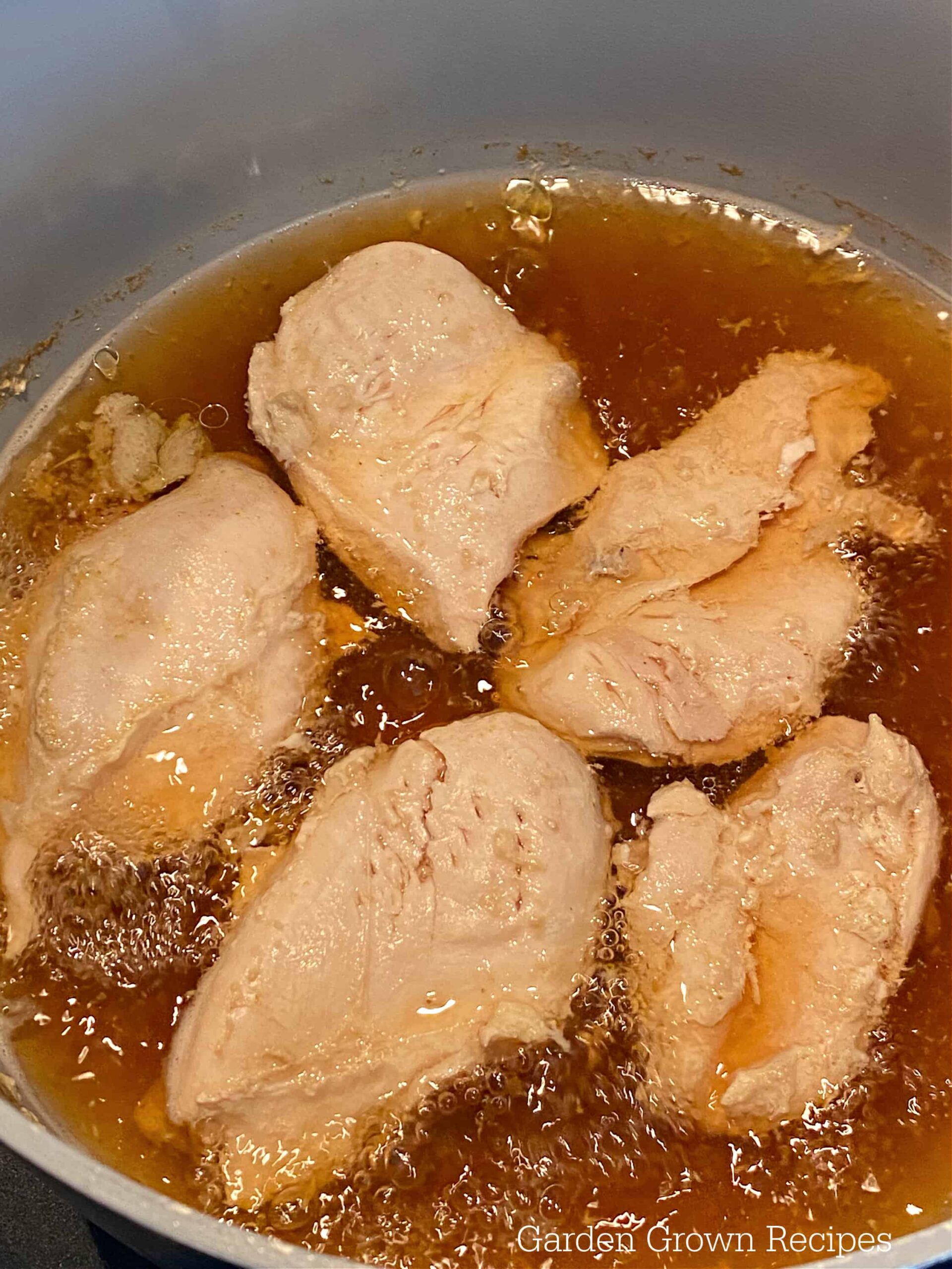 boil chicken to shred 