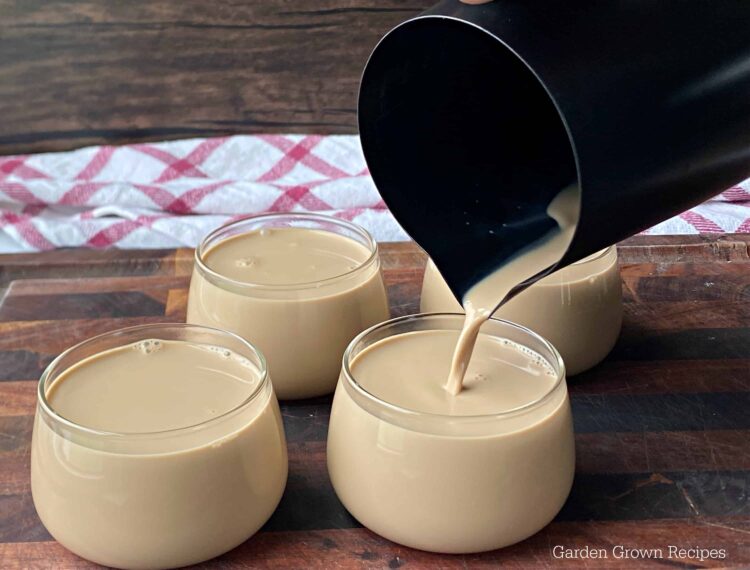 Espresso Panna Cotta Recipe with Chocolate Shavings