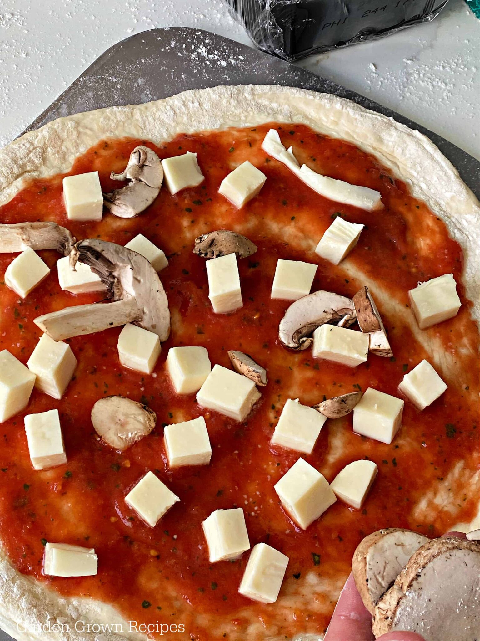 Mushroom Pizza Recipe with Portobello Mushrooms