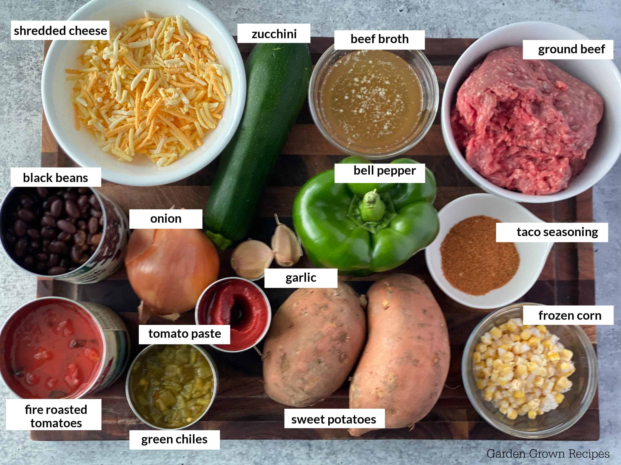 ingredients to make the best Healthy Taco Casserole Recipe