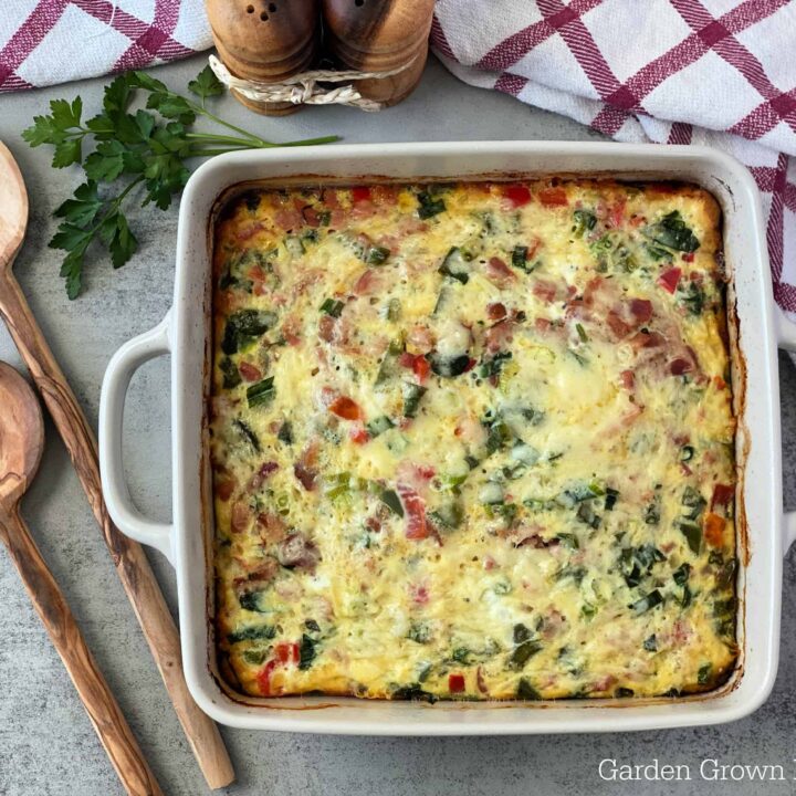 Healthy Low Carb Breakfast Casserole with Sausage