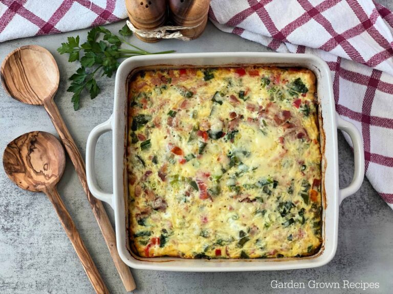 Healthy Low Carb Breakfast Casserole with Sausage